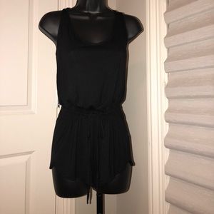 Black Cotton Romper